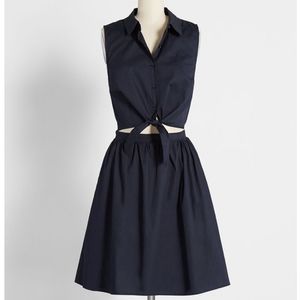 Modcloth Navy Shirt Dress